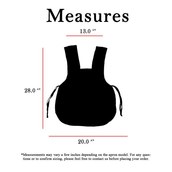 Pink & Blue Mexican Embroidered Smock Apron, Floral Traditional Design for Women - Picture 8 of 8